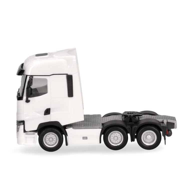 Herpa 315104-003 Tracteur routier Renault T Facelift 3 essieux (6x2), blanc, H0