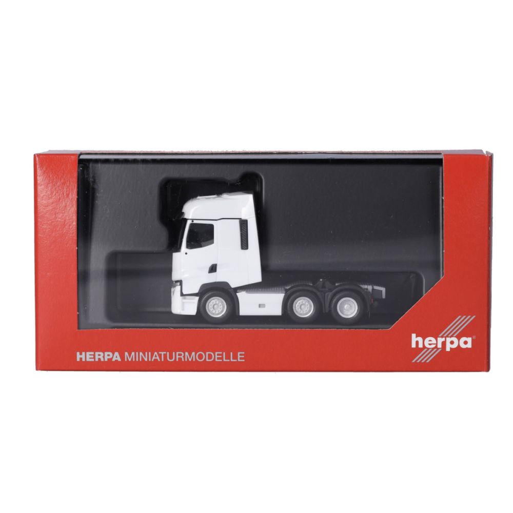 Herpa 315104-003 Tracteur routier Renault T Facelift 3 essieux (6x2), blanc, H0