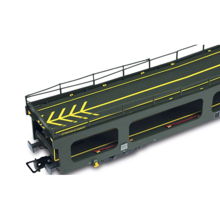 JOUEF HJ4189 fourgon porte-automobiles DD DEV 66, 2éme série, livrée verte avec logo « Carmillon » blanc, SNCF, ép. VI, H0