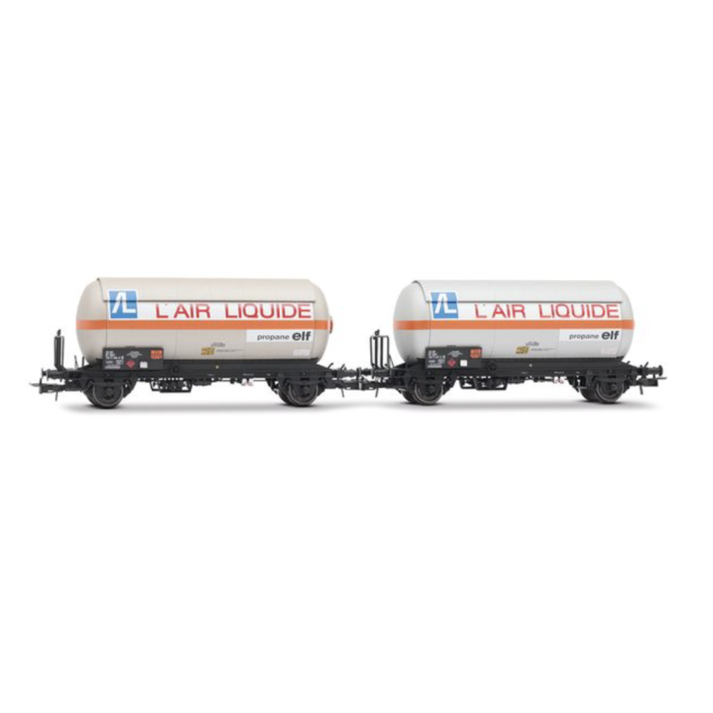 Jouef HJ6287 coffret de 2 wagons gaziers à 2 essieux avec toit pare soleil, « Air Liquide », SNCF, ép. IV, H0