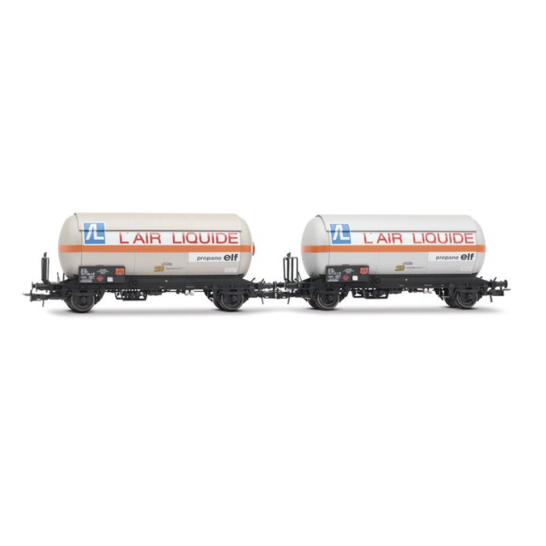 Jouef HJ6287 coffret de 2 wagons gaziers à 2 essieux avec toit pare soleil, « Air Liquide », SNCF, ép. IV, H0
