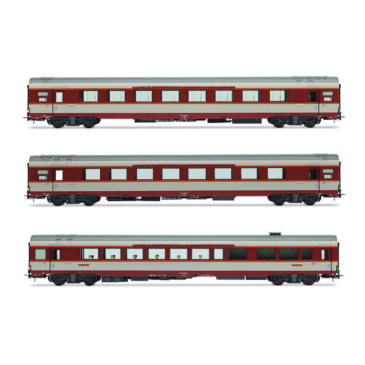 JOUEF HJ4191 coffret 3 voitures Grand Confort TEE « Le Kléber »,« Grand Confort » grise, SNCF, ép. IV, H0