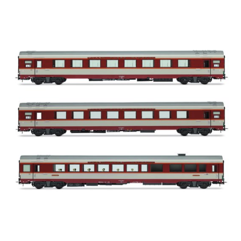 JOUEF HJ4191 coffret 3 voitures Grand Confort TEE « Le Kléber »,« Grand Confort » grise, SNCF, ép. IV, H0