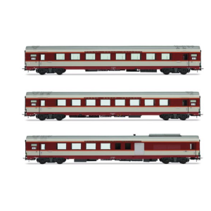Jouef HJ4192 coffret de 3 voitures Grand Confort TEE « Le Kléber », SNCF, « Grand Confort » grise, ép. IV, H0
