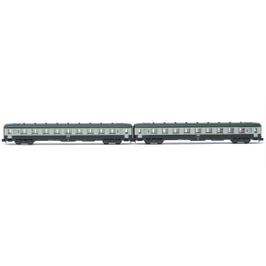 Arnold HN4448 coffret de 2 voitures DEV AO B9, livrée verte/grise, SNCF, logo encadré, Ep IV, N