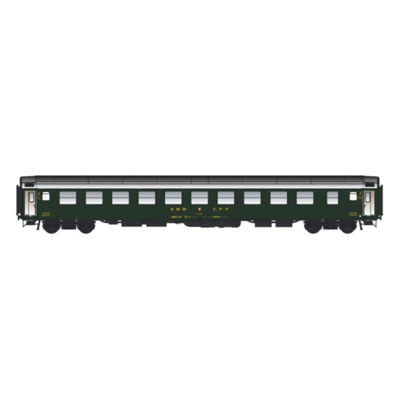 LS Models PI9721 - Voiture UIC-X RIC Bc, 2CL, 10 compartiments, SBB-FFS, Ep IVa