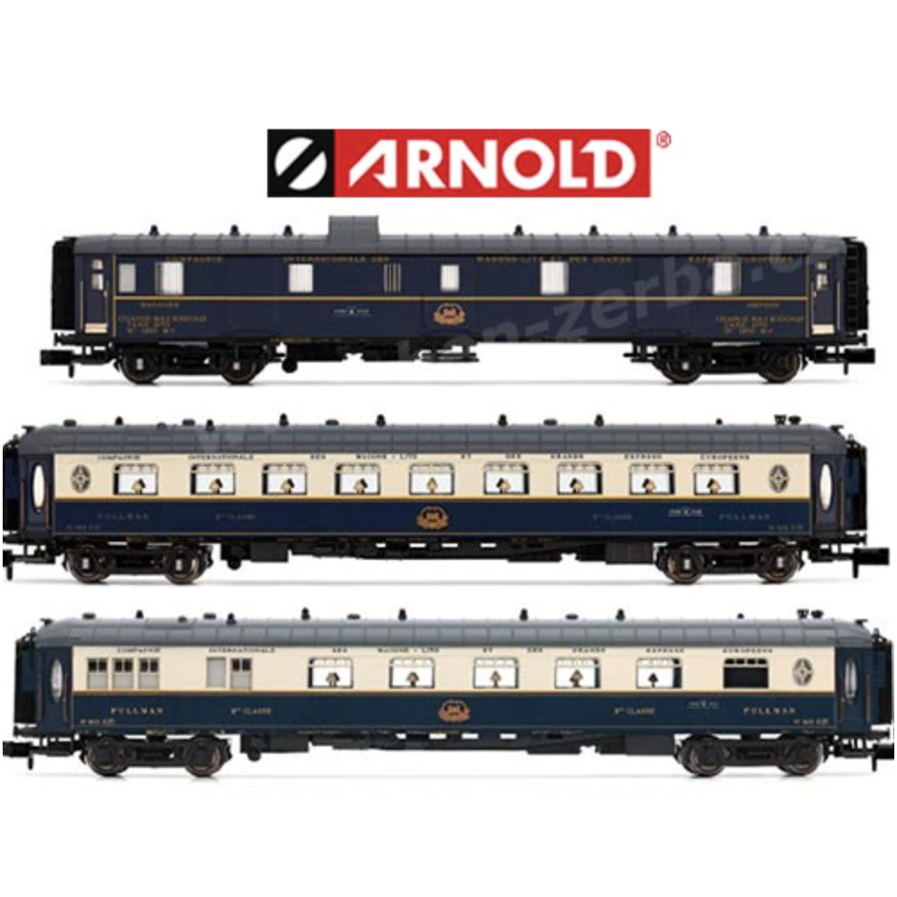 Arnold HN4489 3 voitures "Etoile du Nord", fourgon DD3, 1 voiture VPC et VP, CIWL, Ep. II, N