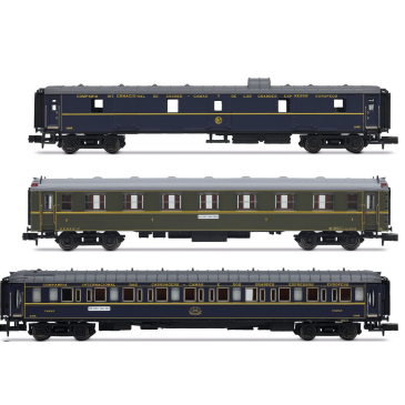 Arnold HN4486 3 voitures "Sud Express", fourgon DD3, 1 voiture AA 5000 et WL, CIWL, Ep. III et IV, N