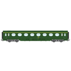 REE Modeles VB-501 Voiture allégée "Saucisson", toit vert, A8, 1CL, SNCF, Ep. IV, H0