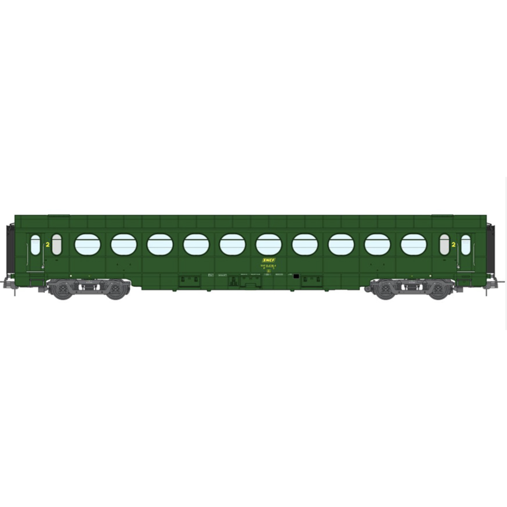 REE Modeles VB-503 Voiture allégée "Saucisson", ETAT B10, 2CL, SNCF, Ep. IV, H0