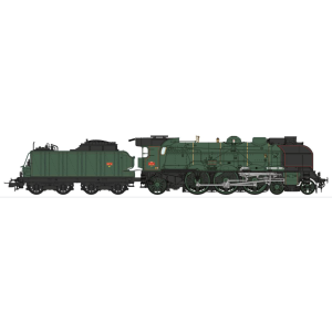 REE Modeles MB-239 Locomotive à vapeur 231 H 21 "Nevers" Vert, Sncf, Ep III, H0