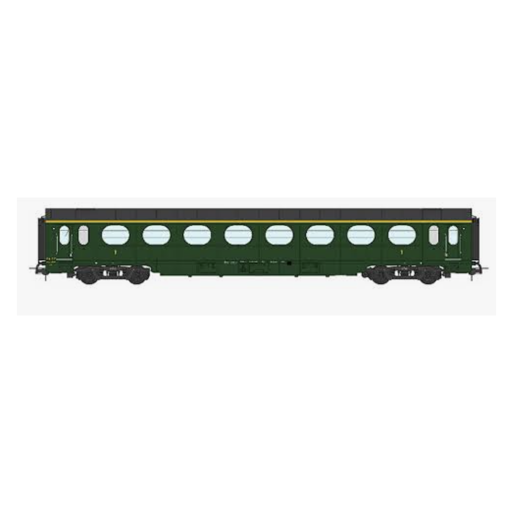 REE Modeles VB-471 Voiture Allégée ÉTAT, A8 N°3376, vert 306, SNCF Ep.III B, H0