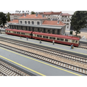 LS Models 10 039 Autorail EAD X4687 + XR8684, Lyon-Vaise, Sncf, analogique, Ep. IV, H0
