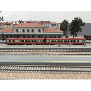 LS Models 10 039 Autorail EAD X4687 + XR8684, Lyon-Vaise, Sncf, analogique, Ep. IV, H0