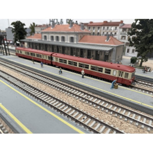 LS Models 10 039 Autorail EAD X4687 + XR8684, Lyon-Vaise, Sncf, analogique, Ep. IV, H0