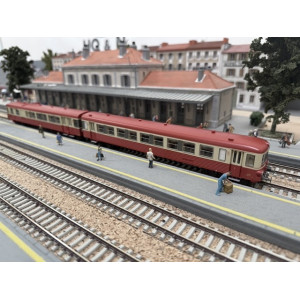 LS Models 10 039 Autorail EAD X4687 + XR8684, Lyon-Vaise, Sncf, analogique, Ep. IV, H0