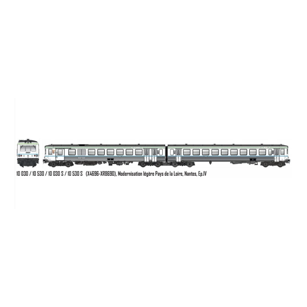 LS Models 10 030 S Autorail EAD X4696 - XR8690, Pays de la Loire, Nantes, digital sonore, Ep IV, H0