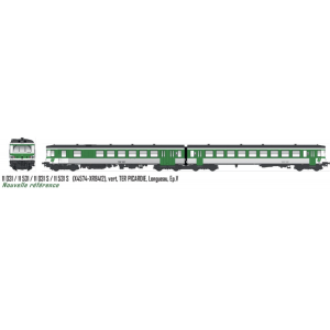 LS Models 10 031 Autorail EAD X4574 - XR8412, vert, TER PICARDIE, Longueau, Ep V, H0