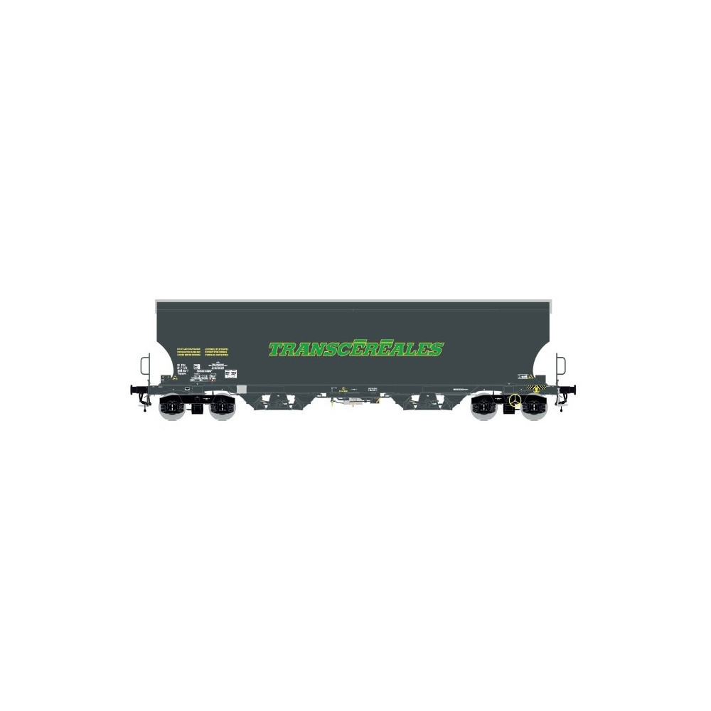 LS MODELS-30590 Wagon céréalier gris foncé TRANSCEREALES