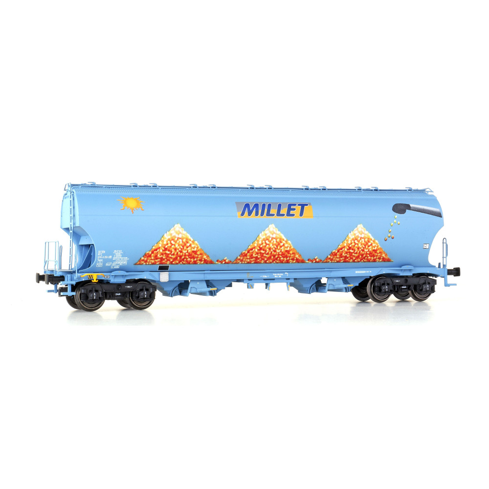 LS MODELS-30592 Wagon céréalier MILLET à trémies soleil