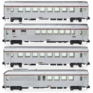 HN4499 SNCF, coffret de 4 voitures type Mistral '69, TEE « Jules Verne », ép. IV