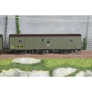 Models World 106 Set de 2 Wagons fourgons 3 essieux, PLM, Dqd2m, Vert 301, ep.IIIb, feux fin de convoi
