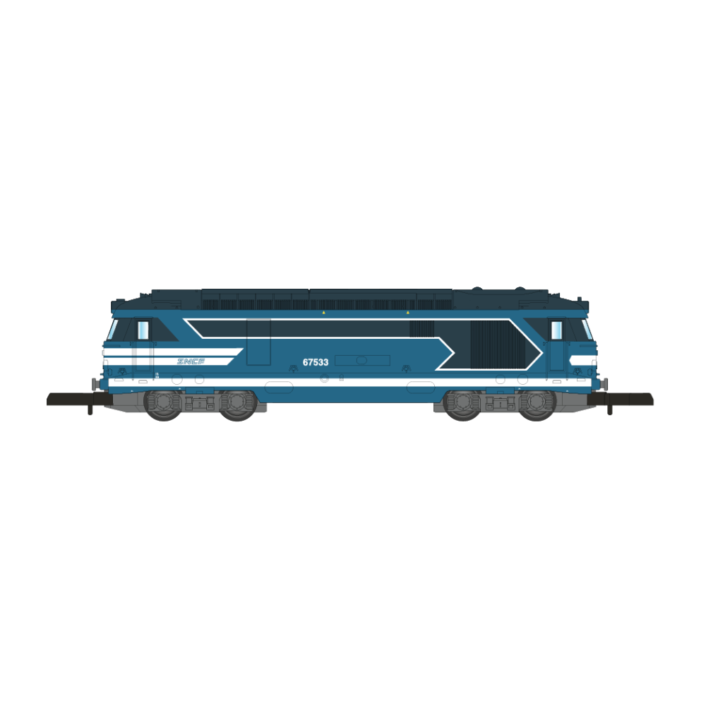 Azar Models L01-BL4A Locomotive diesel BB 67533, SNCF, livrée bleue, échelle Z