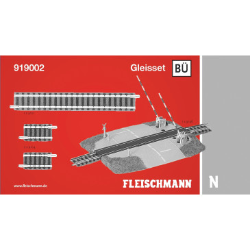 Fleischmann 919002 - Coffret de voie BÜ, avec passage à niveau