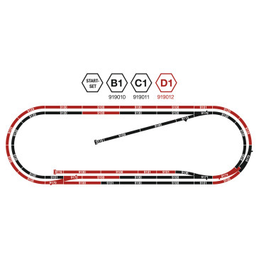 Fleischmann 919012 - Jeu de rails B1 - N
