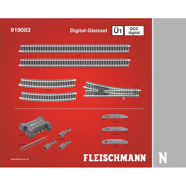 Fleischmann 919084 - DCC numérique, coffret de rails Ü1