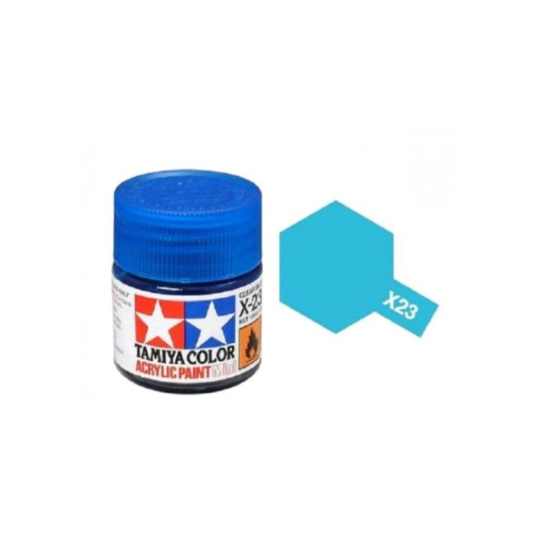 Tamiya Color X23 -peinture acrylique - bleu transparent