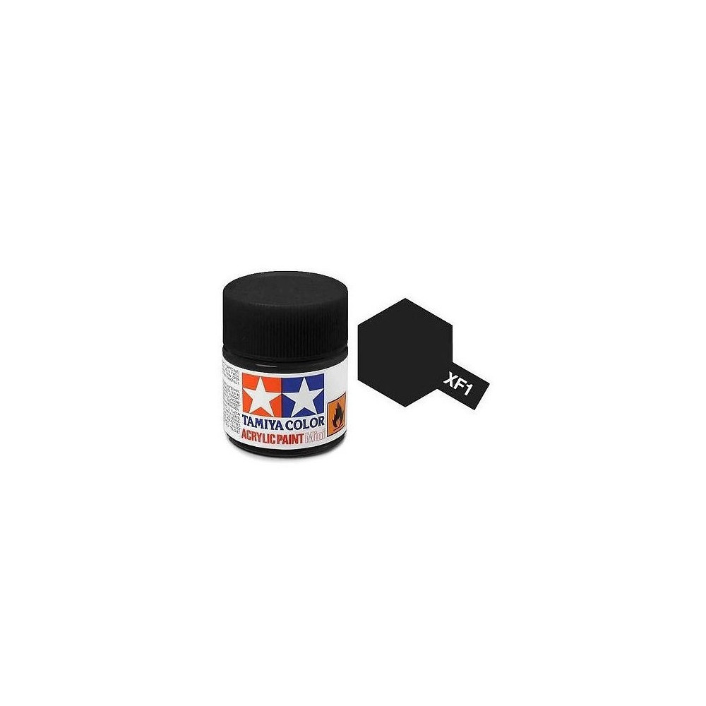Tamiya Color XF1 -peinture acrylique - Flat noir - Mat