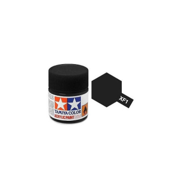 Tamiya Color XF1 -peinture acrylique - Flat noir - Mat