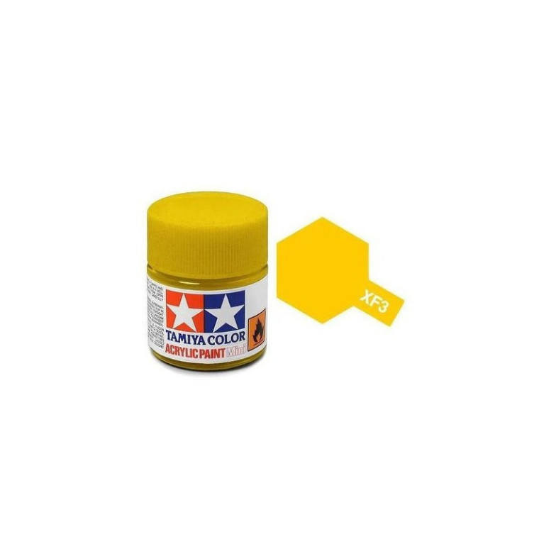 Tamiya Color XF3 - peinture acrylique - Flat jaune - Mat