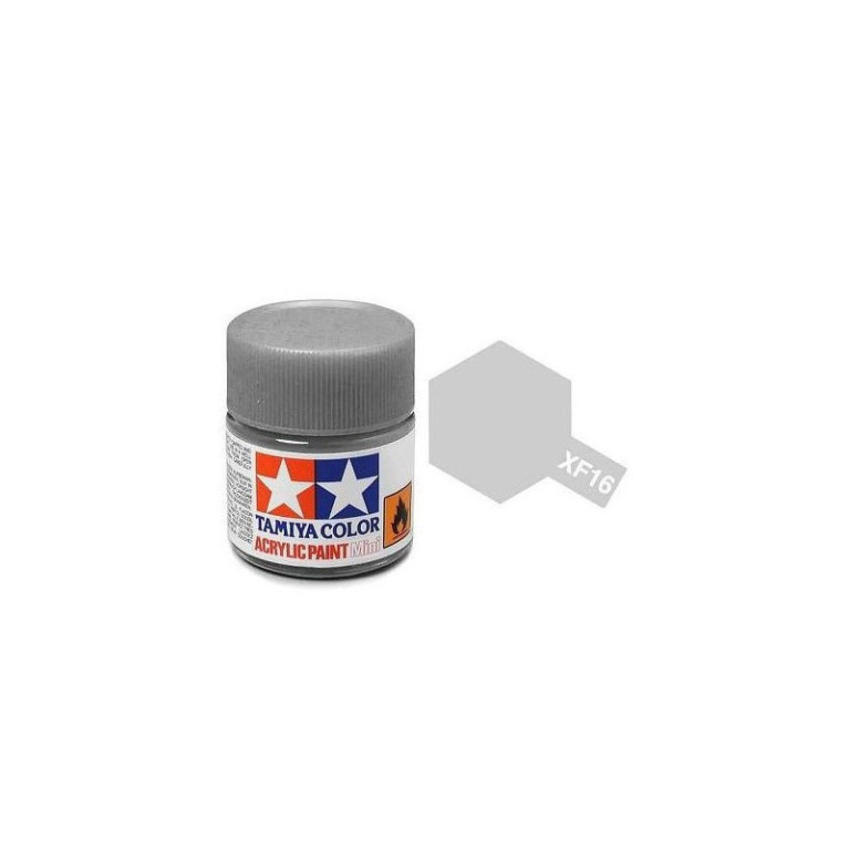 Tamiya Color XF16 -peinture acrylique - aluminium - Mat