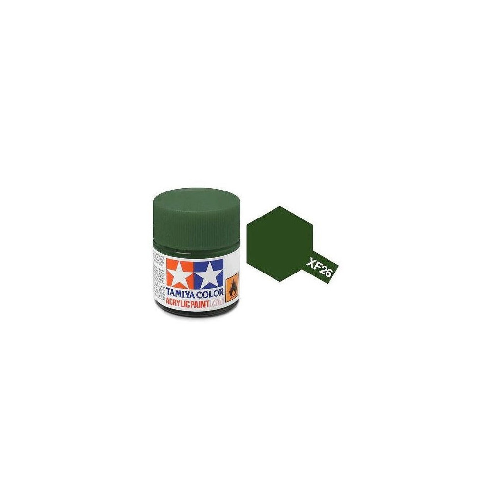 Tamiya Color XF26 -peinture acrylique - vert foncé - Mat