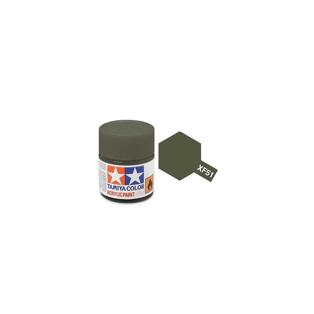Tamiya Color XF51 -peinture acrylique - kaki terne - Mat