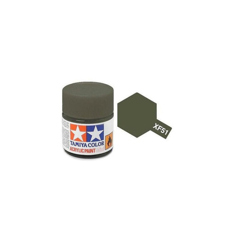 Tamiya Color XF51 -peinture acrylique - kaki terne - Mat
