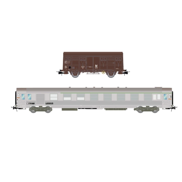 JOUEF HJ4183 Coffret 2 unités, train de maintenance, SNCF, Ep IV-V, H0