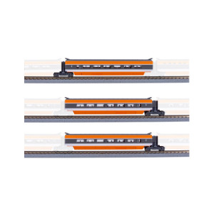 AZAR MODEL T01-OR2 - TGV Sud-Est - coffret 3 voitures supplémentaires - orange - échelle Z