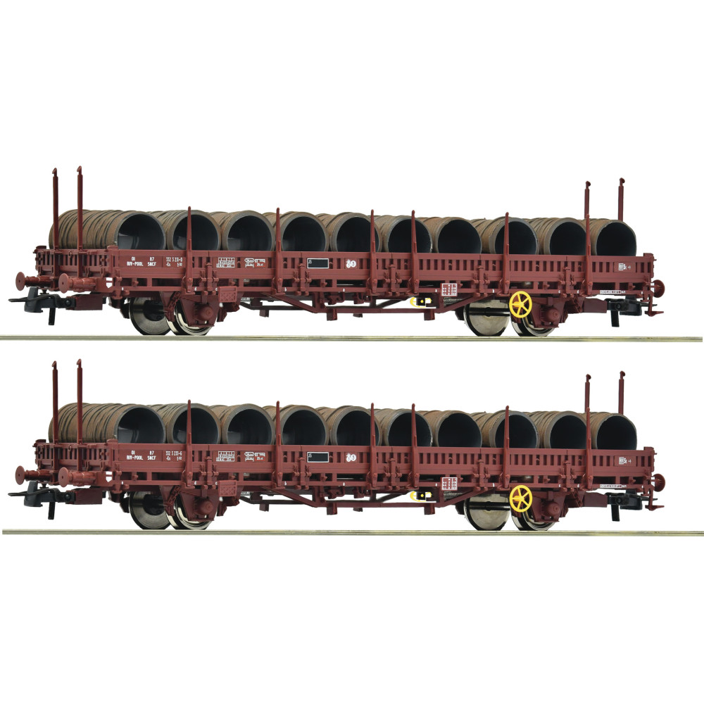 Roco 6600119 - Ensemble de 2 pièces : Wagons à ridelles pivotantes, SNCF