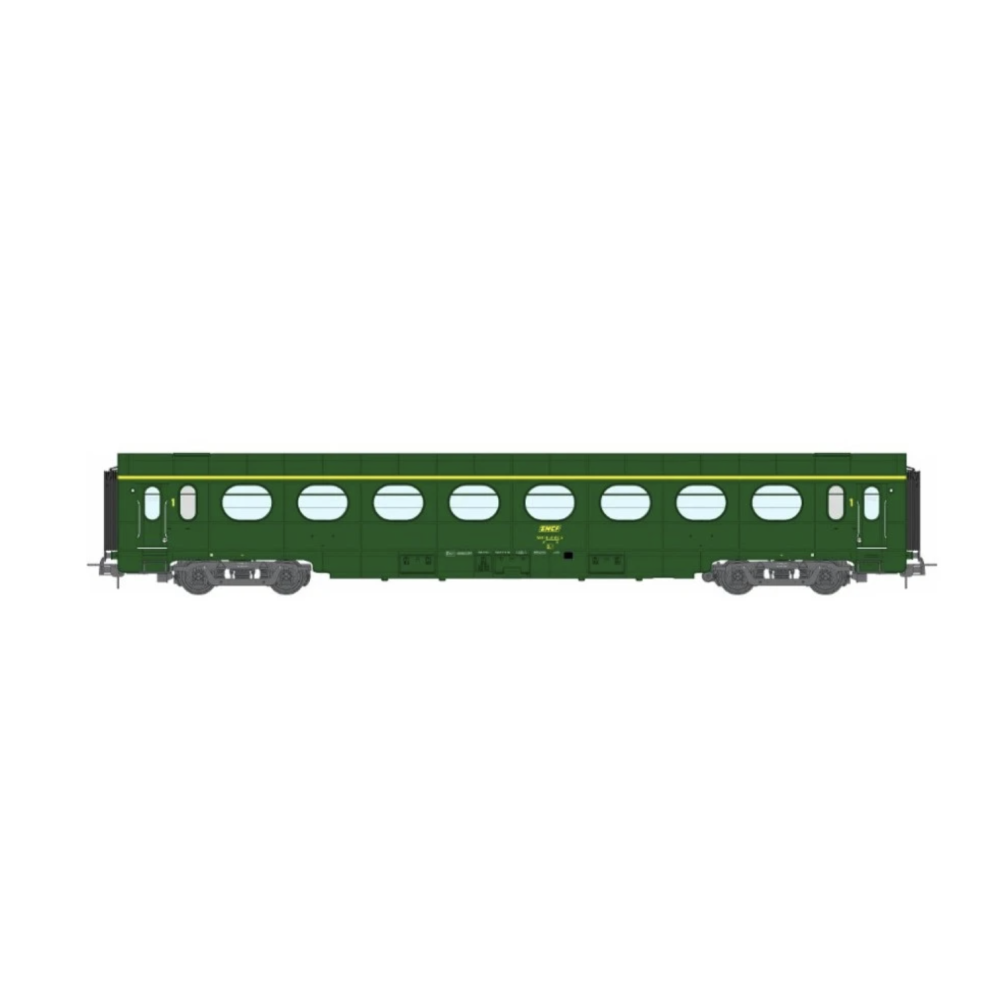 REE Modeles VB-498 - Voiture Allégée ÉTAT, B10 N°34995, vert 306, SNCF Ep.III B
