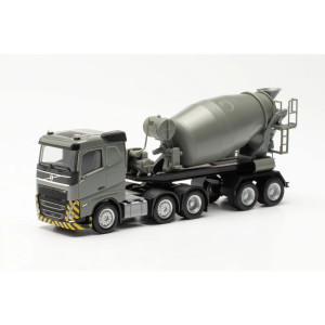 Herpa 316224 Camion Semi-remorque toupie Volvo FH flat Roof 2020 (6x2), gris/jaune
