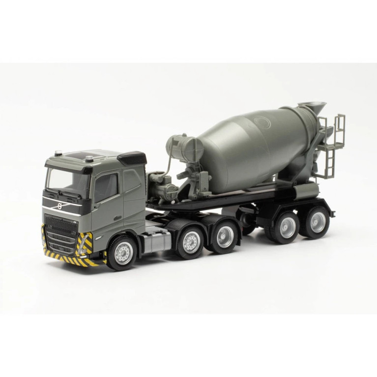 Herpa 316224 Camion Semi-remorque toupie Volvo FH flat Roof 2020 (6x2), gris/jaune