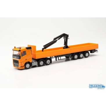 HERPA 316088 Volvo FH FD 2020 semi-remorque plateforme avec grue