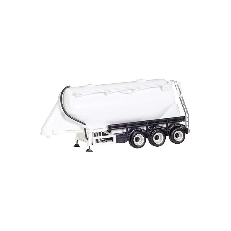 Herpa 076821-002 - Semi-remorque silo vrac Feldbinder 35 m³ 3 essieux, blanc - HO 1/87