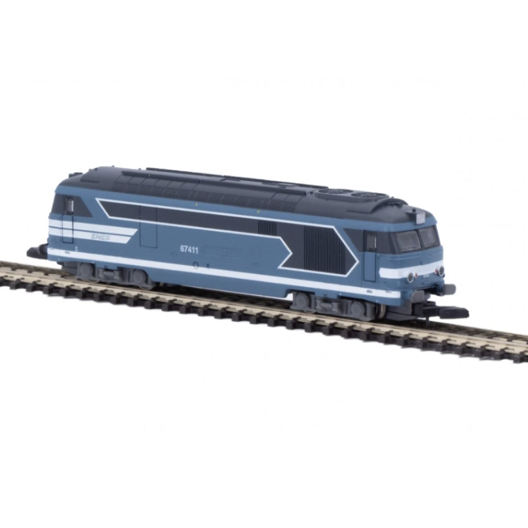 Azar Models L01-BL3 Locomotive diesel bleue BB 67411 Multiservices SNCF "Logo Nouille", digitale - ep IV, Z