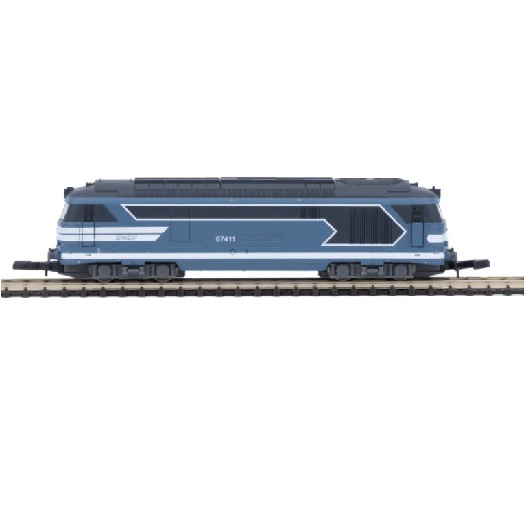 Azar Models L01-BL3 Locomotive diesel bleue BB 67411 Multiservices SNCF "Logo Nouille", digitale - ep IV, Z
