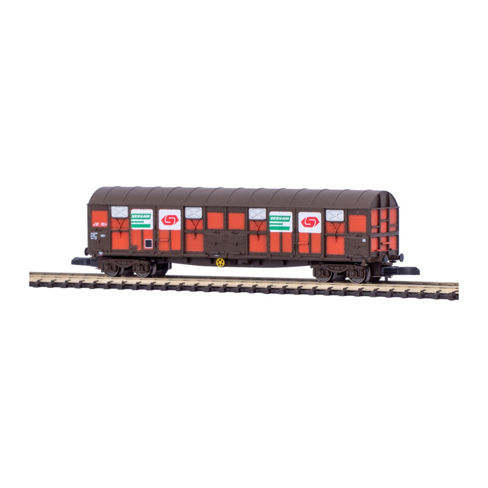 AZAR MODELS - W04-SN - Wagon de marchandises à bogies « SERNAM » de la SNCF- échelle Z