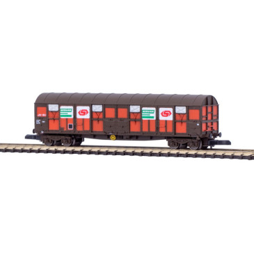 AZAR MODELS - W04-SN - Wagon de marchandises à bogies « SERNAM » de la SNCF- échelle Z